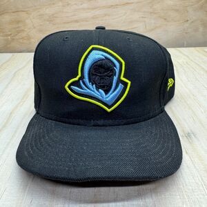 USED sz 8 Inland Empire 66ers Cucuy New Era 59Fifty Fitted Cap Hat Black